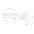 Reino Unido Substitua o conector do bloco de terminal montado masculino e feminino com flange